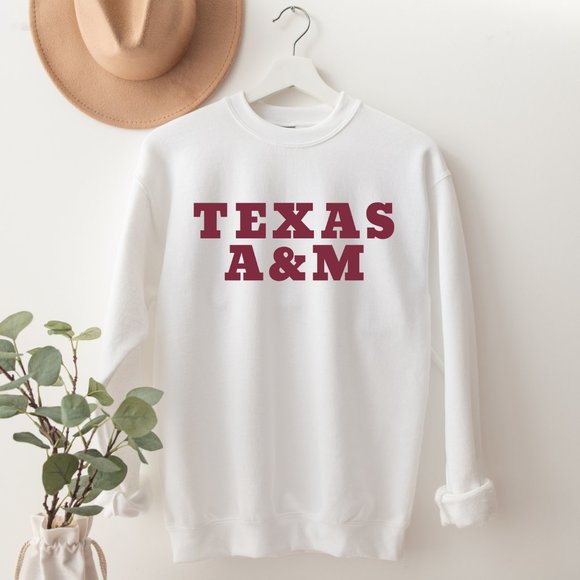 Sweaters - White TEXAS A&M crewneck sweatshirt